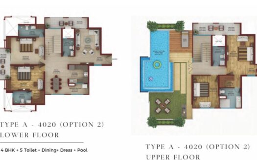 Duplex ( 4BHK – 4020 Sqft ) + Pool
