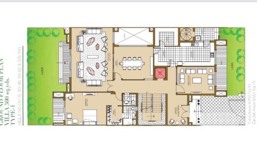 4BHK independent Golf Villa ( 6250 Sqft )